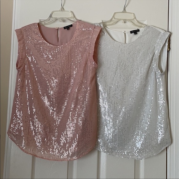 white sparkly tops